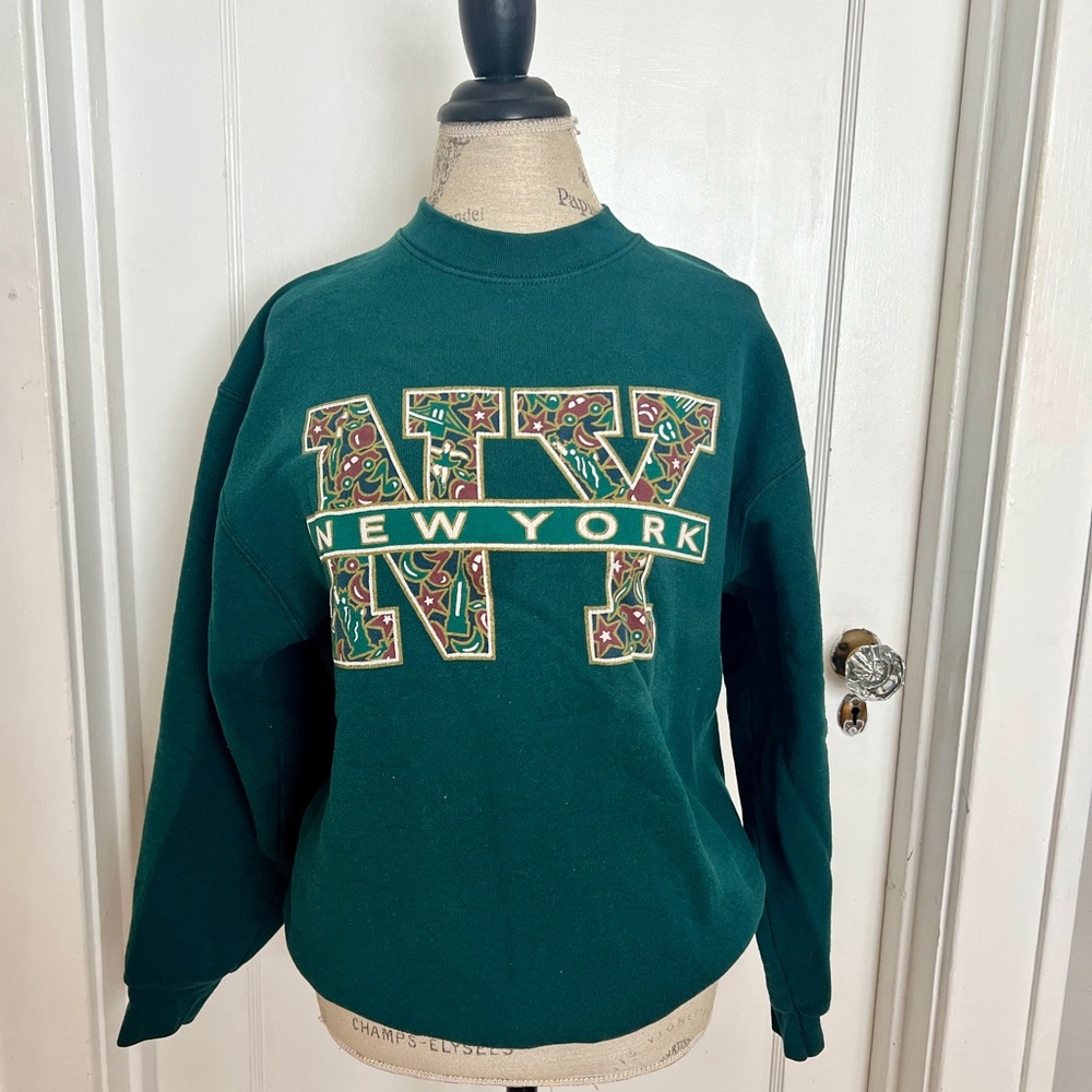 Green vintage  New York Graphic Sweatshirt